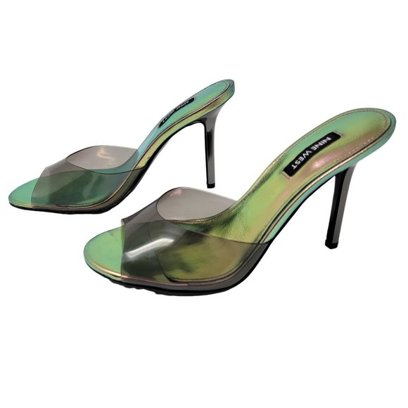 Nine West Shoes - Nine West Iridescent Ido Heeled Slide Sandals